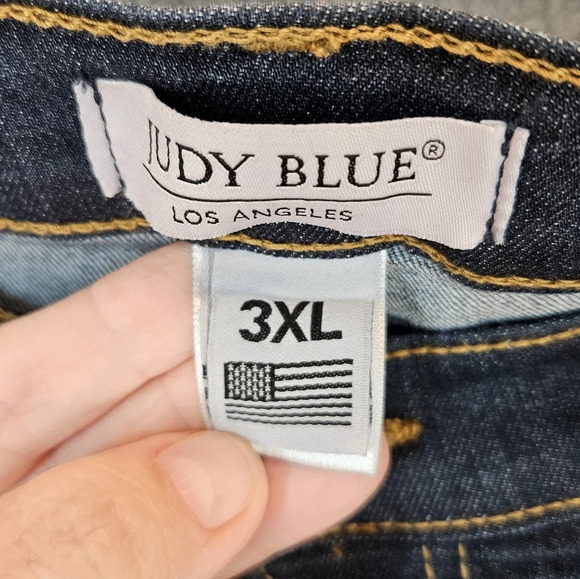 Judy Blue Womens Med Wash Stretch Skinny Leg Jeans Sz 3XL Slight Distressed - Picture 5 of 12
